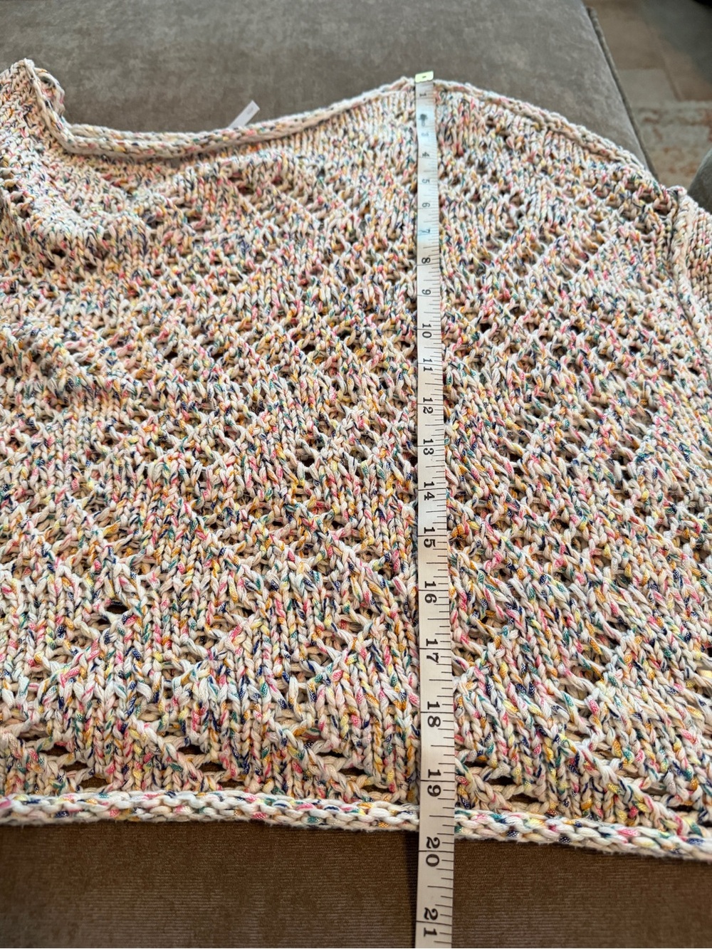 Free People Leilani Knit Beige Pullover Sweater In Cupcake Women's Size S - Picture 12 of 12